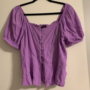 Puff sleeve babydoll top